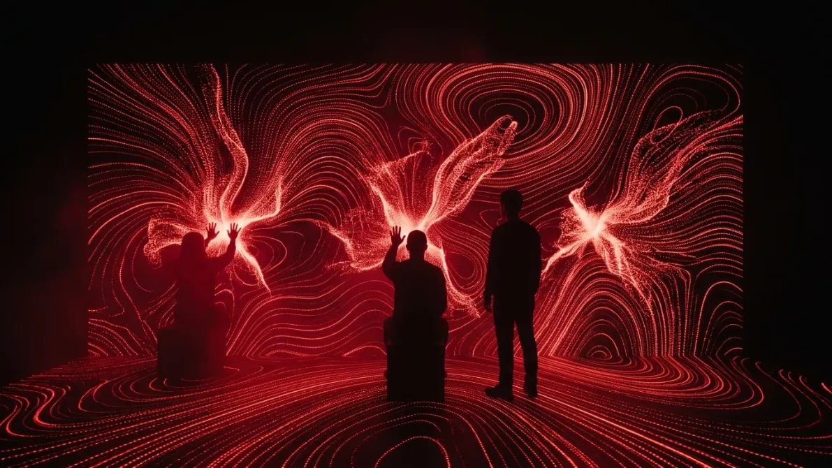 Motion Tunnel: A walk-through corridor of light that reacts to the people inside it.