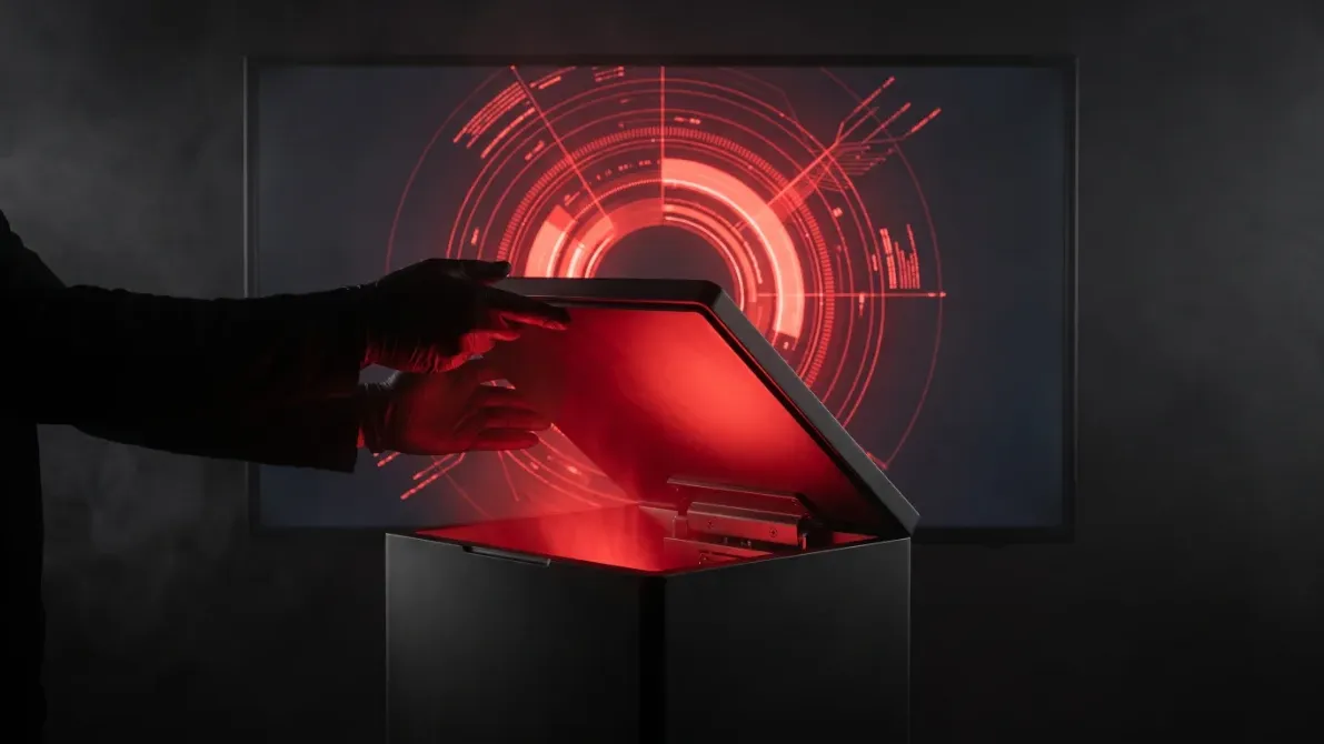 Reveal Box: A tactile trigger for a big screen moment.